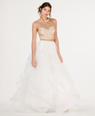 Red Halter Prom Dress Lace Macy's